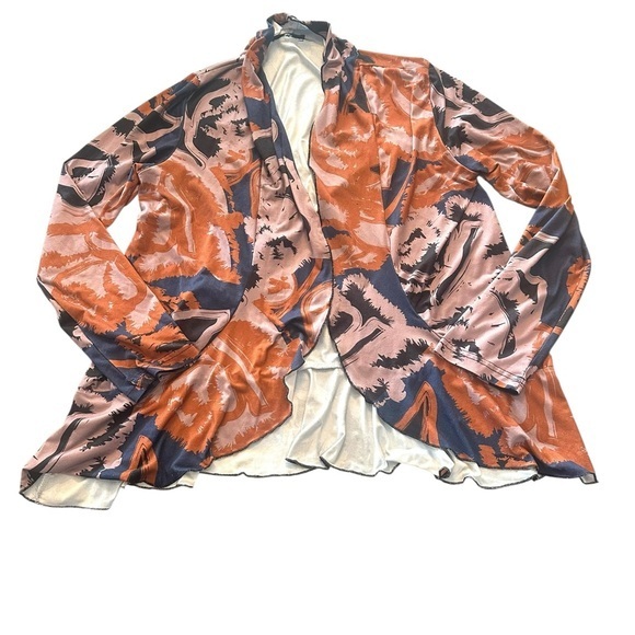 Loveu.Dear Tops - Loveu.Dear Open Front Lace Detail Cardigan - Womens Size Large - Fall Floral